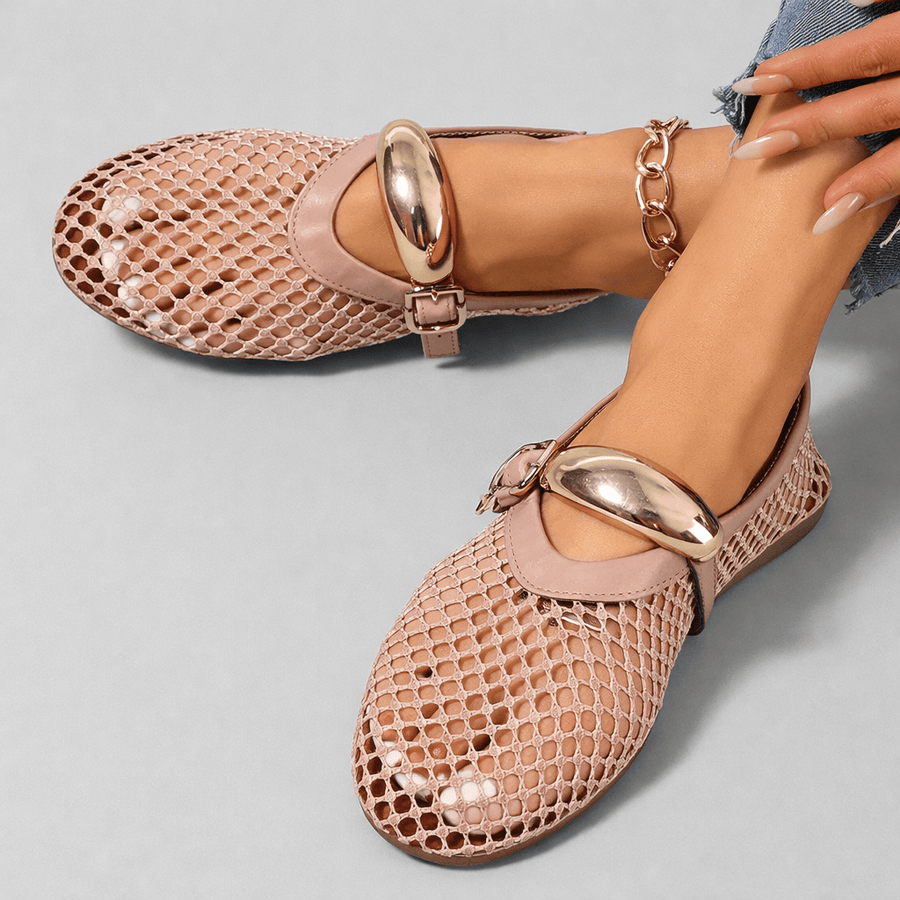 WOMEN'S MESH MARY JANE FLATS - Zarino Newstyle