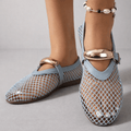 WOMEN'S MESH MARY JANE FLATS - Zarino Newstyle