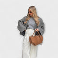 WOMEN'S MINIMALIST STRUCTURED KNOT - HANDLE TOTE BAG - Zarino Newstyle