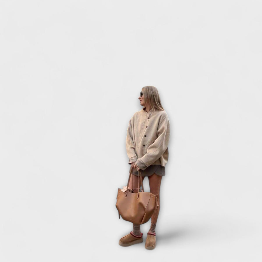 WOMEN'S MINIMALIST STRUCTURED KNOT - HANDLE TOTE BAG - Zarino Newstyle