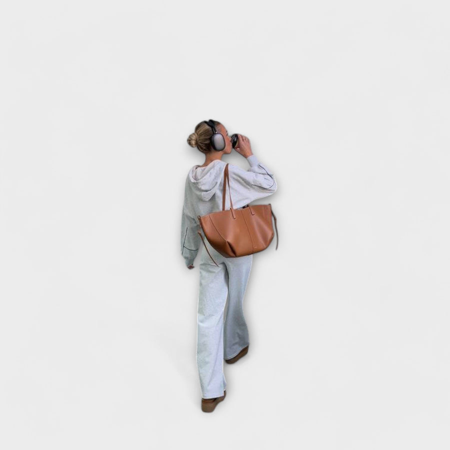 WOMEN'S MINIMALIST STRUCTURED KNOT - HANDLE TOTE BAG - Zarino Newstyle