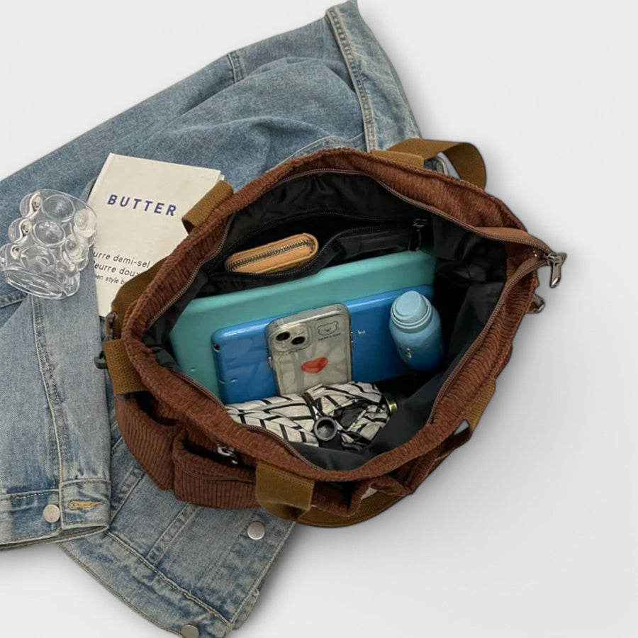 WOMEN'S MULTI - POCKET UTILITY SUMMER TOTE BAG - Zarino Newstyle