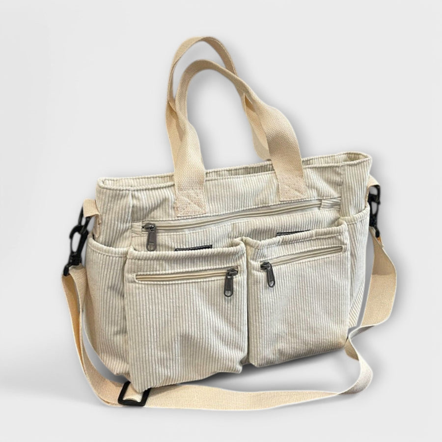 WOMEN'S MULTI - POCKET UTILITY SUMMER TOTE BAG - Zarino Newstyle