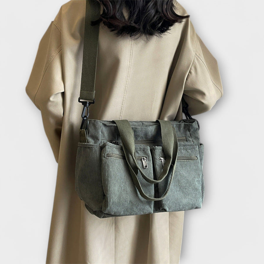 WOMEN'S MULTI - POCKET UTILITY SUMMER TOTE BAG - Zarino Newstyle