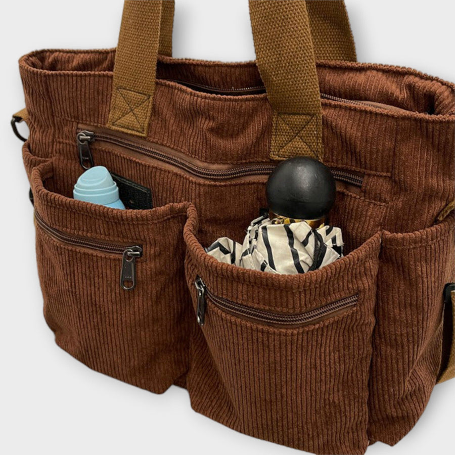WOMEN'S MULTI - POCKET UTILITY SUMMER TOTE BAG - Zarino Newstyle