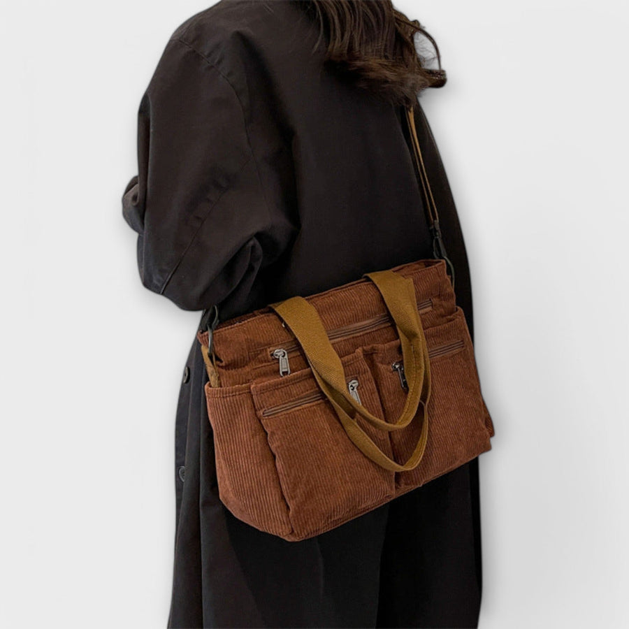 WOMEN'S MULTI - POCKET UTILITY SUMMER TOTE BAG - Zarino Newstyle