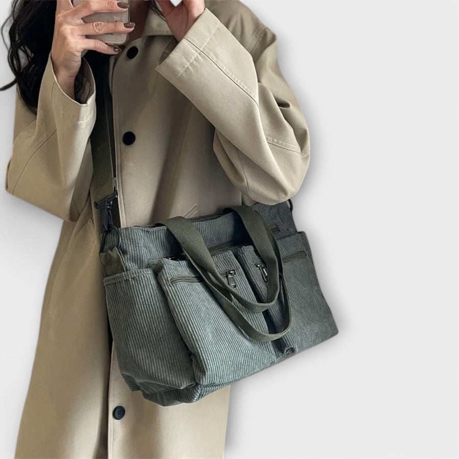WOMEN'S MULTI - POCKET UTILITY SUMMER TOTE BAG - Zarino Newstyle