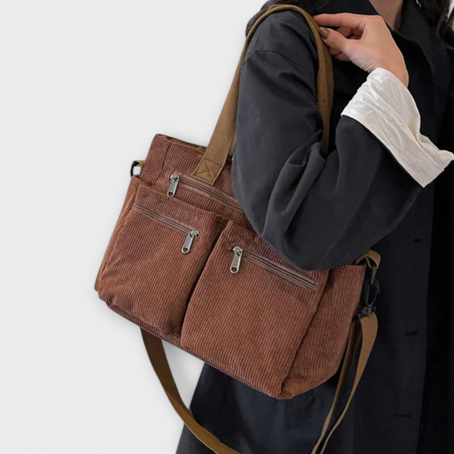 WOMEN'S MULTI - POCKET UTILITY SUMMER TOTE BAG - Zarino Newstyle
