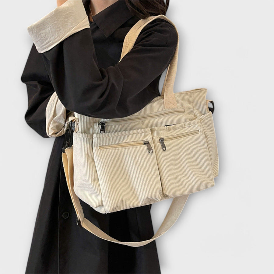 WOMEN'S MULTI - POCKET UTILITY SUMMER TOTE BAG - Zarino Newstyle