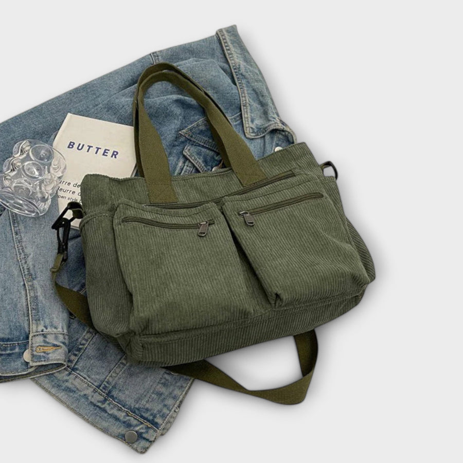 WOMEN'S MULTI - POCKET UTILITY SUMMER TOTE BAG - Zarino Newstyle