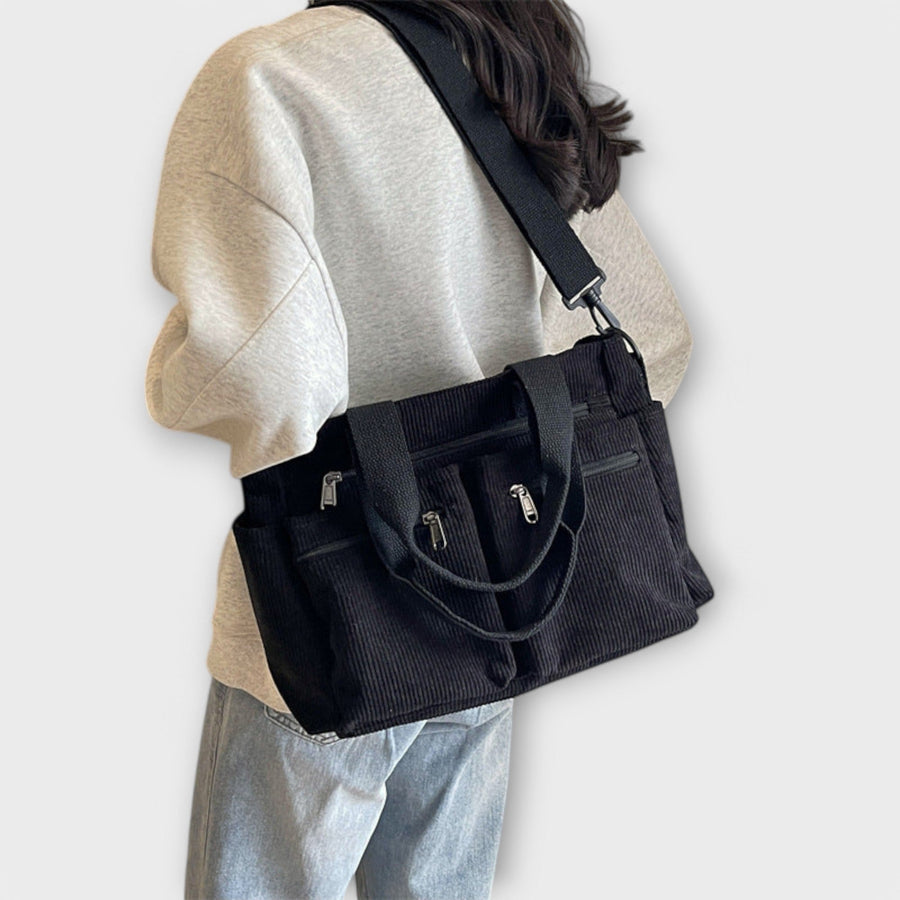 WOMEN'S MULTI - POCKET UTILITY SUMMER TOTE BAG - Zarino Newstyle