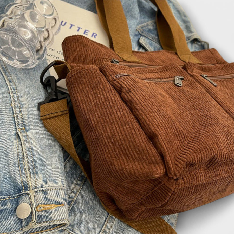 WOMEN'S MULTI - POCKET UTILITY SUMMER TOTE BAG - Zarino Newstyle