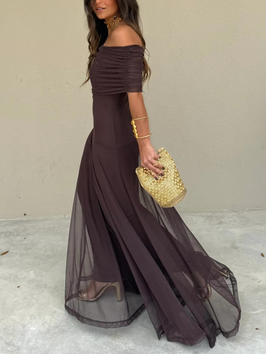 WOMEN'S OFF SHOULDER SUMMER MAXI DRESS - Zarino Newstyle