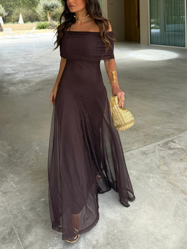 WOMEN'S OFF SHOULDER SUMMER MAXI DRESS - Zarino Newstyle