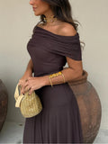 WOMEN'S OFF SHOULDER SUMMER MAXI DRESS - Zarino Newstyle