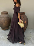 WOMEN'S OFF SHOULDER SUMMER MAXI DRESS - Zarino Newstyle