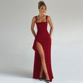 WOMEN'S OPEN BACK SLIP MAXI DRESS FORMAL EVENING GOWN - Zarino Newstyle