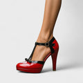 WOMEN'S ORTHOPEDIC ANKLE STRAP BLOCK HEEL COURT SHOES - Zarino Newstyle