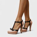 WOMEN'S ORTHOPEDIC ANKLE STRAP BLOCK HEEL COURT SHOES - Zarino Newstyle