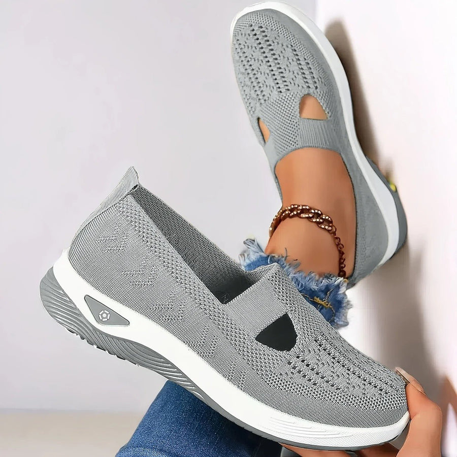 WOMEN'S ORTHOPEDIC BREATHABLE SLIP - ON WALKING SHOE - Zarino Newstyle