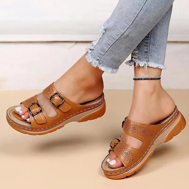 WOMEN'S ORTHOPEDIC BUCKLE STRAP SANDALS - Zarino Newstyle