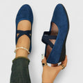 WOMEN'S ORTHOPEDIC CROSS STRAP FLAT SHOES ELEGANT COMFORT - Zarino Newstyle