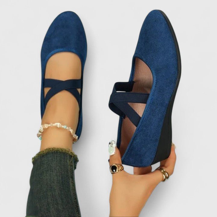 WOMEN'S ORTHOPEDIC CROSS STRAP FLAT SHOES ELEGANT COMFORT - Zarino Newstyle