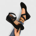 WOMEN'S ORTHOPEDIC CROSS STRAP FLAT SHOES ELEGANT COMFORT - Zarino Newstyle