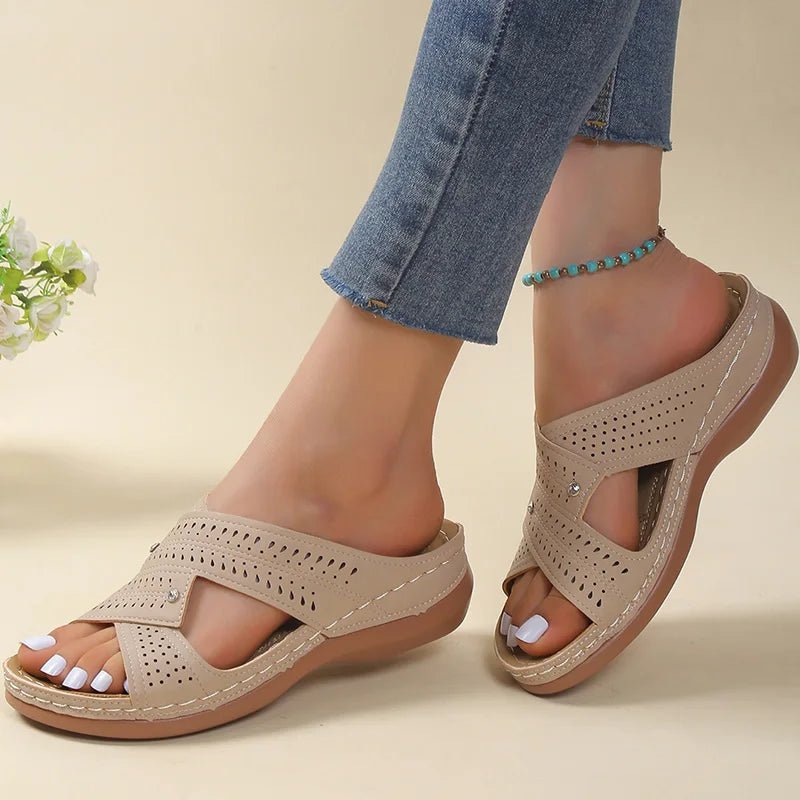 WOMEN'S ORTHOPEDIC CROSS STRAP SANDALS - Zarino Newstyle