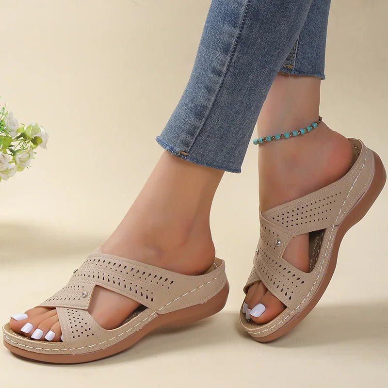 WOMEN'S ORTHOPEDIC CROSS STRAP SANDALS - Zarino Newstyle