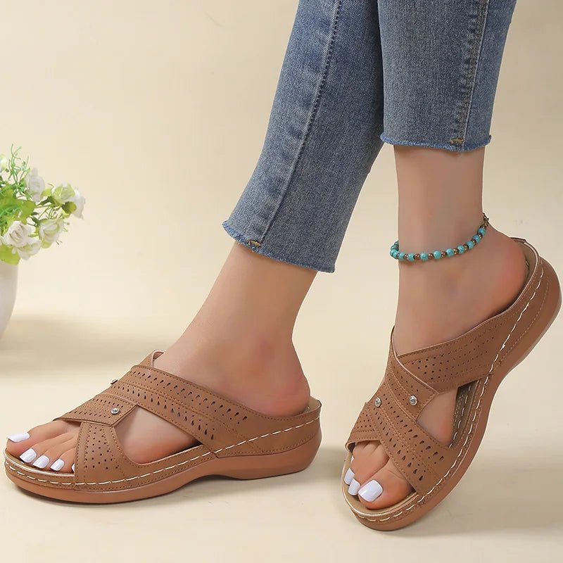 WOMEN'S ORTHOPEDIC CROSS STRAP SANDALS - Zarino Newstyle