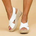 WOMEN'S ORTHOPEDIC ESPADRILLE WEDGE SANDALS CROSS STRAP - Zarino Newstyle