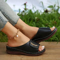 WOMEN'S ORTHOPEDIC PERFORATED WEDGE MULES - Zarino Newstyle