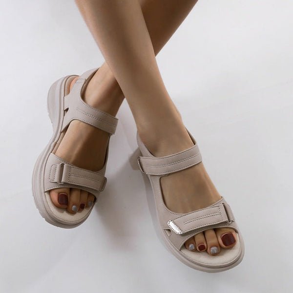 WOMEN'S ORTHOPEDIC PLATFORM SANDALS WITH ADJUSTABLE STRAPS - Zarino Newstyle