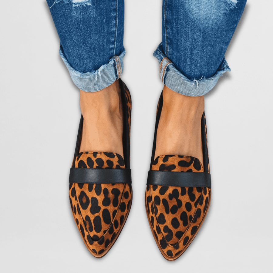 WOMEN'S ORTHOPEDIC SUEDE SLIP - ON LOAFERS COMFORT FLATS - Zarino Newstyle