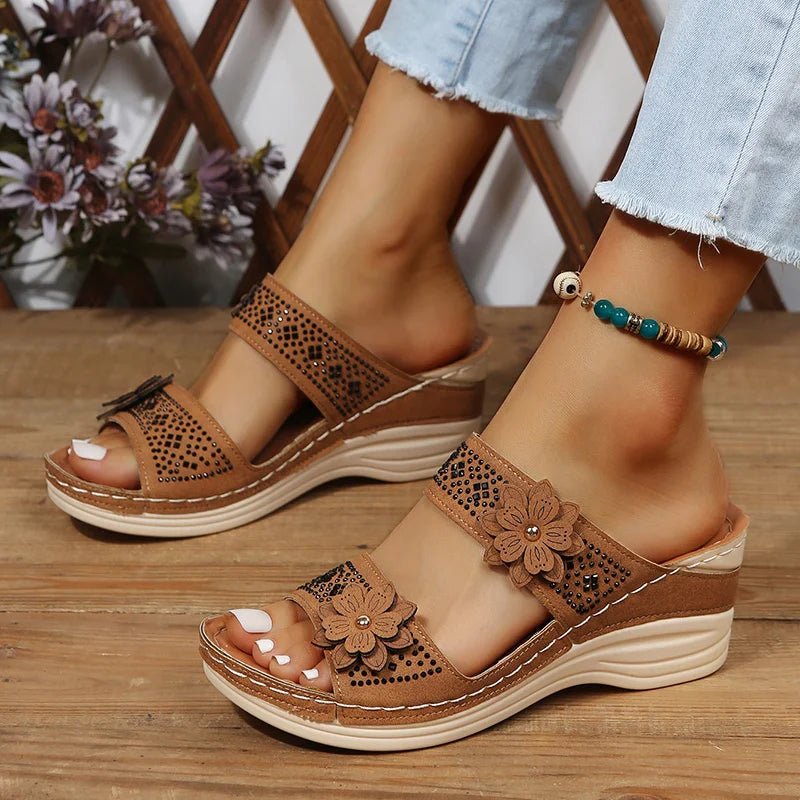 WOMEN'S ORTHOPEDIC WEDGE SLIDES - Zarino Newstyle
