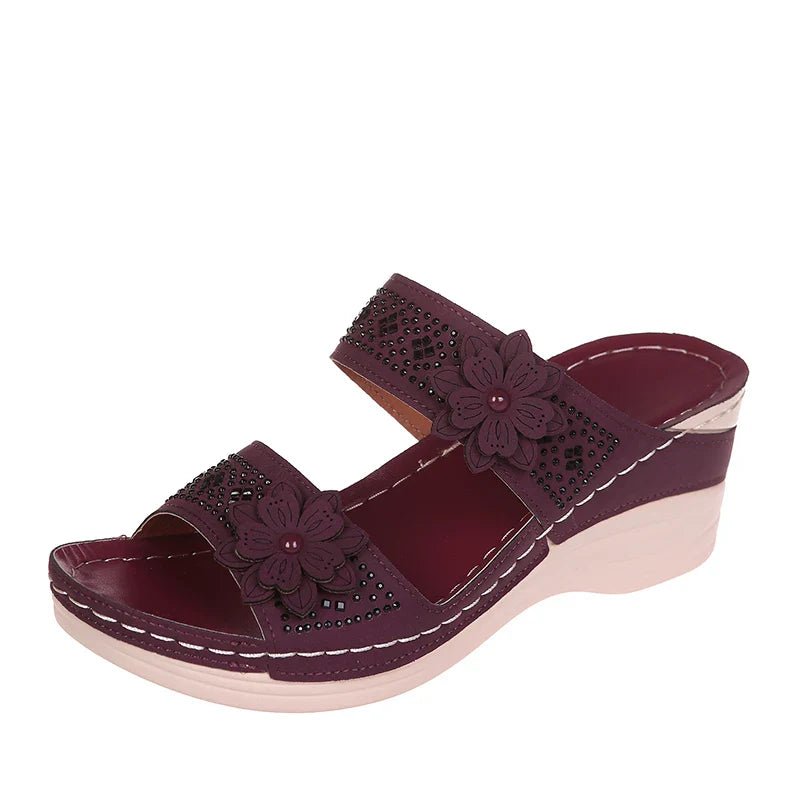 WOMEN'S ORTHOPEDIC WEDGE SLIDES - Zarino Newstyle