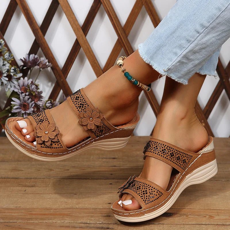 WOMEN'S ORTHOPEDIC WEDGE SLIDES - Zarino Newstyle