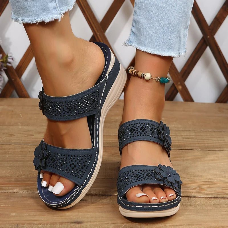 WOMEN'S ORTHOPEDIC WEDGE SLIDES - Zarino Newstyle