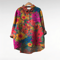WOMEN'S OVERSIZED BOLD FLORAL PRINT SUMMER SHIRT - Zarino Newstyle