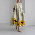 WOMEN'S OVERSIZED BOLD PRINT FLOWY SUMMER MAXI DRESS - Zarino Newstyle