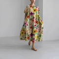 WOMEN'S OVERSIZED BOLD PRINT FLOWY SUMMER MAXI DRESS - Zarino Newstyle