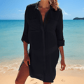 WOMEN'S OVERSIZED BUTTON - DOWN BEACH SUMMER SHIRT - Zarino Newstyle