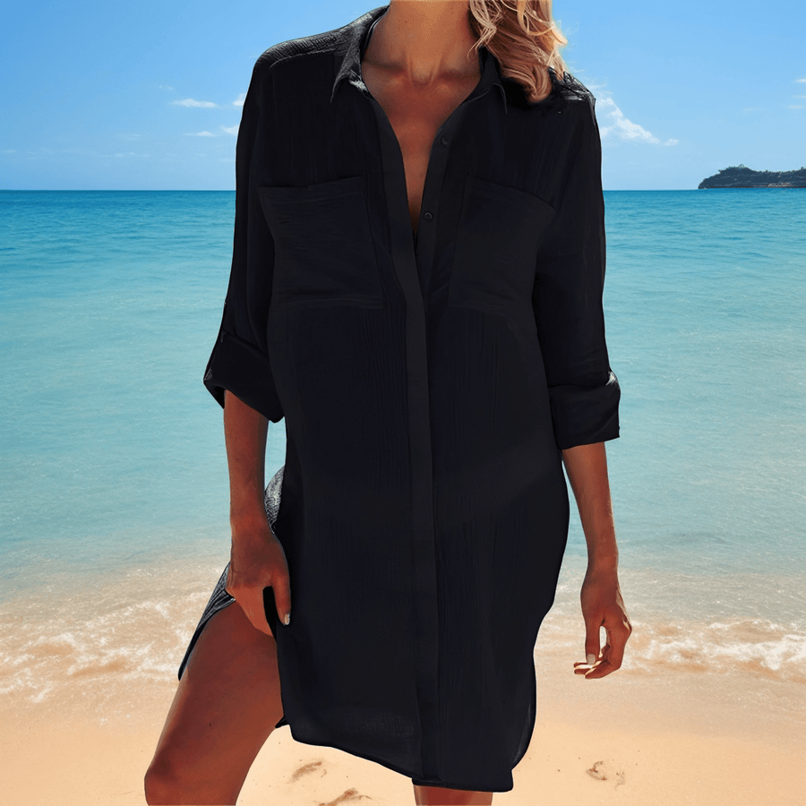 WOMEN'S OVERSIZED BUTTON - DOWN BEACH SUMMER SHIRT - Zarino Newstyle