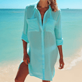WOMEN'S OVERSIZED BUTTON - DOWN BEACH SUMMER SHIRT - Zarino Newstyle