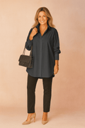 WOMEN'S OVERSIZED SHIRT BLOUSE - Zarino Newstyle