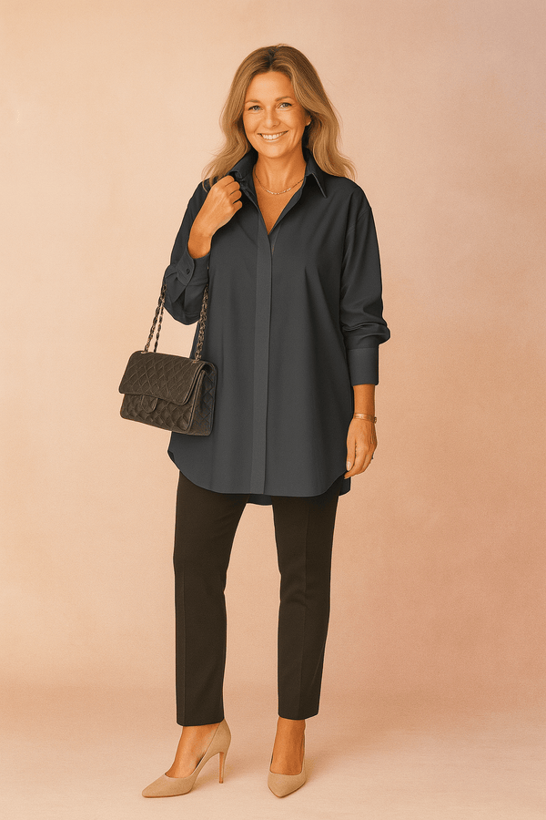 WOMEN'S OVERSIZED SHIRT BLOUSE - Zarino Newstyle