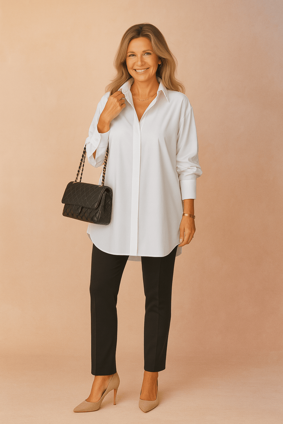 WOMEN'S OVERSIZED SHIRT BLOUSE - Zarino Newstyle