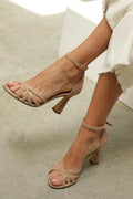 WOMEN'S PATCHWORK PEEP TOE SUMMER HEELS - Zarino Newstyle