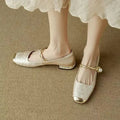 WOMEN'S PEARL EMBELLISHED MARY JANE FLATS - Zarino Newstyle
